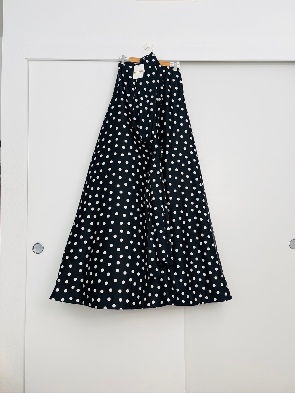 NWT Show Me Your Mumu Tinsley Strapless Polka Dot Maxi Dress With Scarf Size XS
